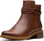 Женские ботильоны Clarks Maye Bella, Tan Leather - фото