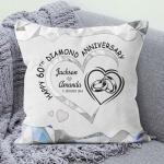 Custom Именная подушка с датой 60 лет брака Option 9 - фото 4