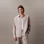 Классическая серая рубашка мужская Calvin Klein, серый - фото 4