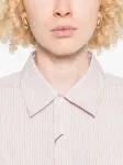 Полосатая рубашка с длинными рукавами DUNST, розовый - фото 5