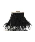 Вечерняя сумочка с перьями Kazar, черный - фото