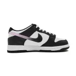 Nike Dunk Violet Leather Cushioning Low top Skateboard Shoes Women's Black White - фото 3