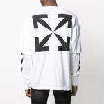 Футболка ss21 pattern printing long sleeves white Off-White, белый - фото 3