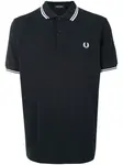 Рубашка поло с отделкой в полоску и логотипом Fred Perry, синий - фото