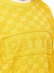 Джемпер с вышитым логотипом PATTA, желтый - фото 4