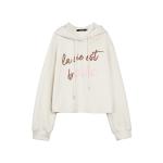 ELLE Толстовка Women's Ecru с капюшоном Moderate Regular - фото