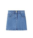 Юбка из джинсовой ткани Monogram Balmain Kids, Azure-Blue - фото