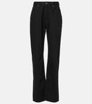 Прямые джинсы с высокой талией Valentino, Nero - фото