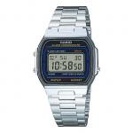 Часы CASIO Quartz Waterproof Unisex Mens Silver Digital, серебряный - фото
