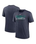 Мужская футболка Heather Seattle Mariners Home Spin Tri-Blend Nike, синий - фото 2