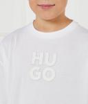 Футболка детская Hugo Kids свободного кроя, белый - фото 4