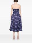 Платье миди в горошек Self-Portrait, синий - фото 4