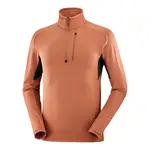 Мужской флис Salomon Essential Lightwarm, коричневый - фото 3