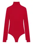 Боди с высоким воротником Courrèges, красный - фото