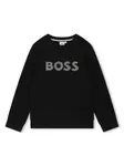 Толстовка с логотипом BOSS Kidswear, черный - фото