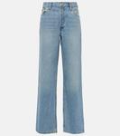 Прямые джинсы с низкой посадкой Re/Done, синий - фото