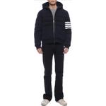 Полосатая толстовка с капюшоном THOM BROWNE, Морской синий - фото 5