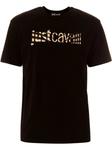 Just Cavalli футболка с вышитым логотипом, черный - фото