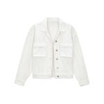 Женская оверсайз джинсовая куртка на пуговицах с карманами Inspire Chic, White - фото