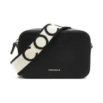 Кожаная сумка-мессенджер Coccinelle, черный - фото