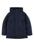 Stone Island Junior парка с капюшоном и значком компаса, синий - фото
