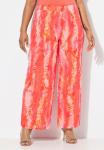 Брюки FEATHER BATIK PRINT Ulla Popken, коралловый - фото