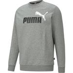 Толстовка ess 2 col big logo crew Puma, серый - фото