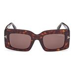 TOM FORD Солнечные очки прямоугольной формы Brigitta, Brown - фото 7