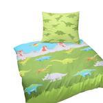 Детское постельное белье JACK by Bierbaum Beaver, 2 предмета, 135 x 200 см, Dinosaur Dino Volcano - фото