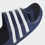 Шлепанцы Adilette Aqua Adidas, цвет Dark Blue/Cloud White/Dark Blue - фото 8