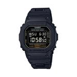 CASIO Часы Unisex Black Watch, DW-5600E-1 Modified-Reverse Display Plastic Steel Strap - фото
