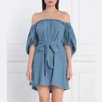 Платье с поясом Pinko, синий - фото