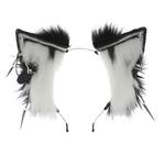 Уши кицунэ бело-черные - фото 2