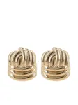 Серьги-узлы Self-Portrait, золотистый - фото
