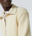 Шерстяной свитер на молнии с мохером Tom Ford, белый - фото 6