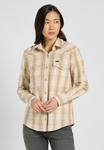 Блуза Lee Button-down blouse, Khaki Plaid/Brown - фото