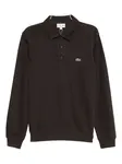 Рубашка поло с вышитым логотипом Lacoste, коричневый - фото