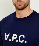 Толстовка regular fit A.P.C, индиго - фото 4