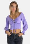 Блуза Elara, сиреневый - фото