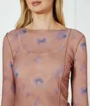 Блузка Deuphine Slim fit Hugo, бежевый - фото 4