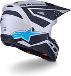Шлем Alpinestars SM3 Heat, ECE06/DOT, Silver/Blue/Black Matte - фото 3