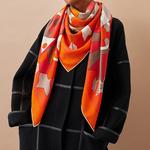 HERMES Шёлковый платок, Orange Vermilion - фото 2