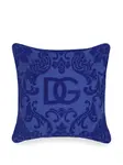 Подушка с вышитым логотипом DOLCE & GABBANA, синий - фото