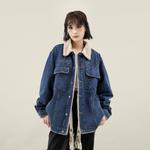 BEENTRILL Пальто с бархатистой текстурой Unisex, Black Gray - фото 11