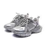 Кроссовки BURGELY Chunky Sneakers Women's Low-top, черный/серебряный - фото 16