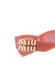 Miu Miu Eyewear солнцезащитные очки Miu Glimpse, красный - фото 3