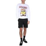 Толстовка с принтом "Мишка" MOSCHINO, белая - фото 4