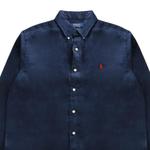 Рубашка с атласной отделкой Polo Ralph Lauren, синий - фото 7