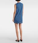 Мини-платье из денима Oakley Veronica Beard, Cornflower - фото 3