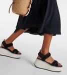 Сандалии на платформе из замши Nama Chloé, черный - фото 4